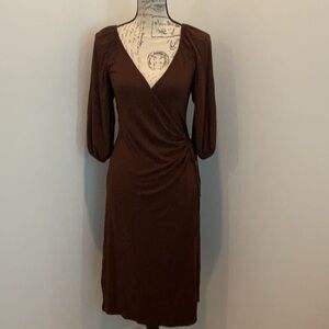 Rachel Pally - Elegant Chocolate Brown Wrap Dress